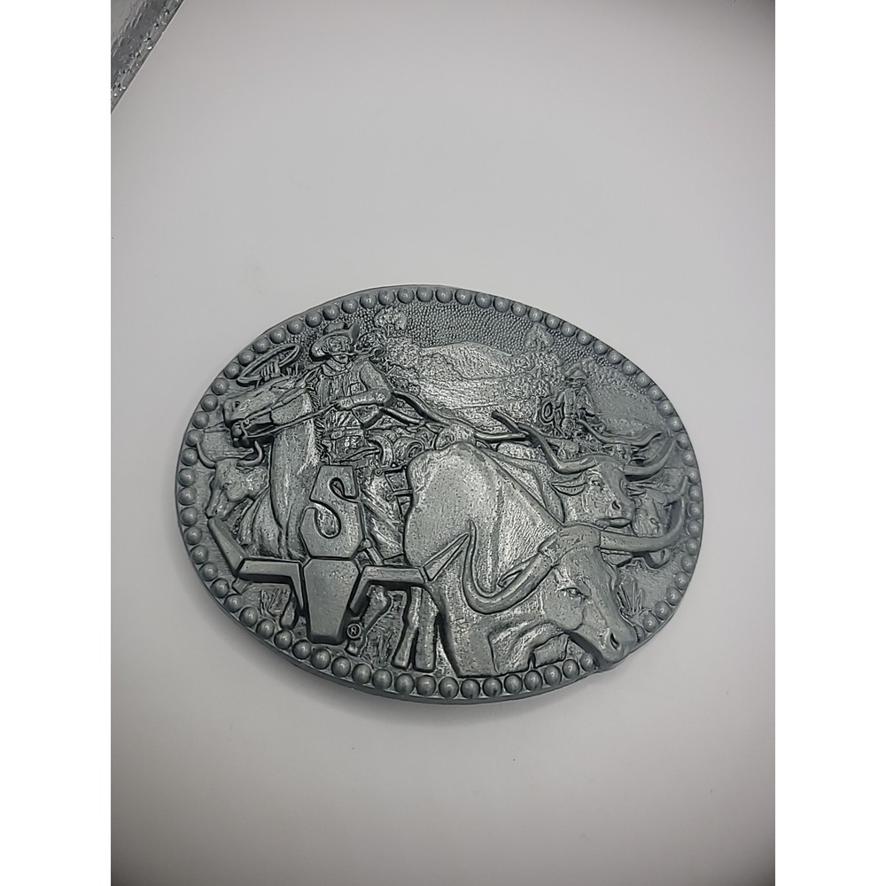 Belt Buckle Zee Series Metal Tone Cowboy Rancher Horse Bull Ride